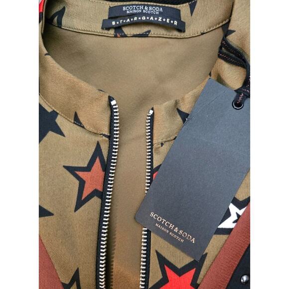 Scotch & Soda Madison Scotch Stargazer Military 1/2 Zip Pullover TOP Women MED - Picture 5 of 8